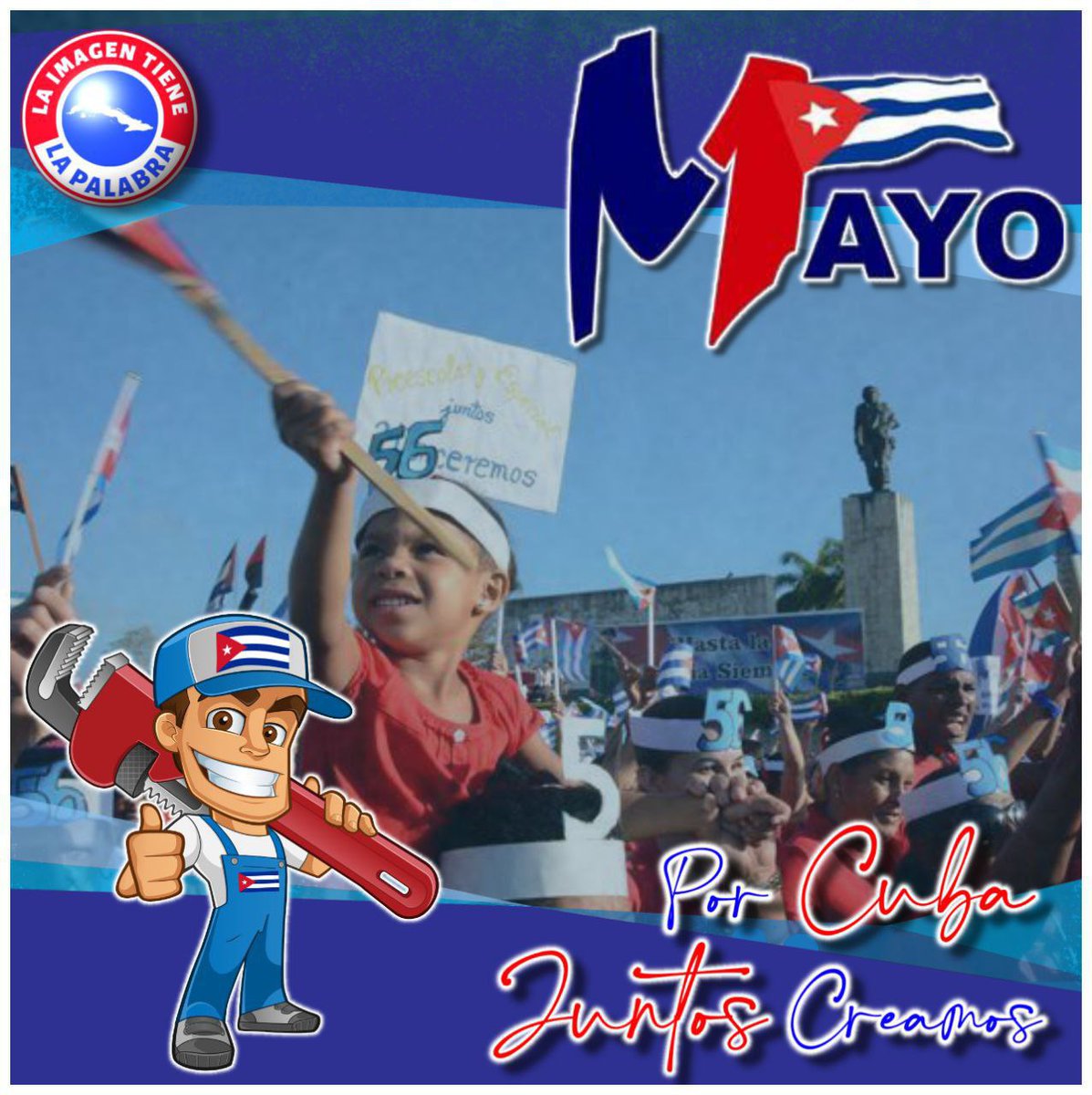 Listos todos para con júbilo y fé en la victoria celebrar esta fiesta de los Trabajadores. Viva el 1ro de Mayo. #Cuba