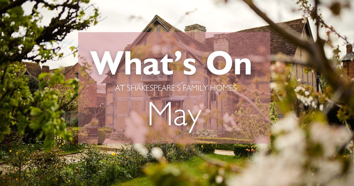 May is jammed packed full of events at Shakespeare’s family homes 🌸3 May -Tagore’s Birthday 🌸10 May -After Hours Talks 🌸25 May -Crochet Workshop 🌸26 May -Sunday's at New Place 🌸29 May -Nurture in Nature 🌸31 May -Garden Tours Get your diaries out 📅 bit.ly/43zBzNx