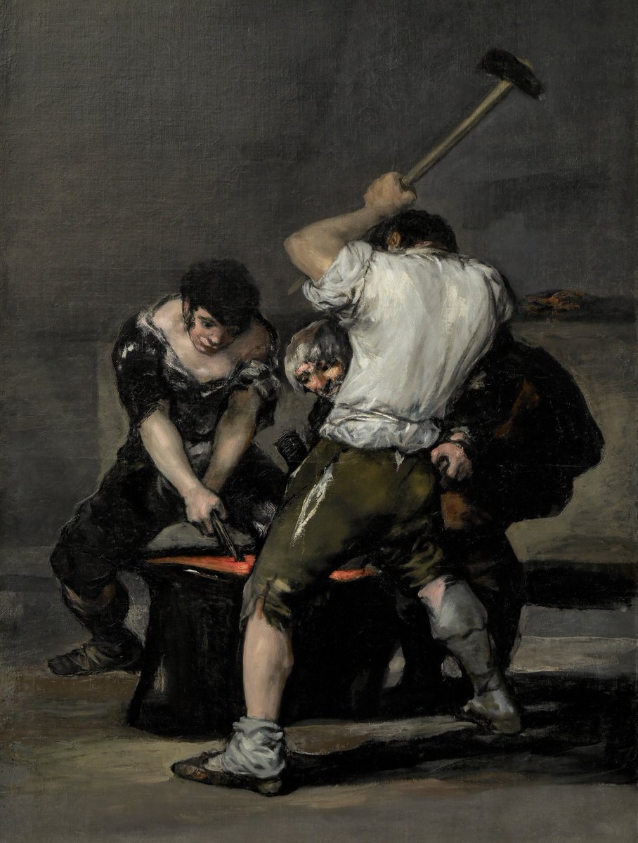 Para conmemorar el 1º de mayo voy hablaros sobre La fragua de #Goya y sobre su último propietario: el coleccionista Henry Clay Frick, quien reunió y donó generosamente una de las colecciones más importantes del mundo, pero cuya biografía esconde algunas facetas oscuras: HILO ⤵️