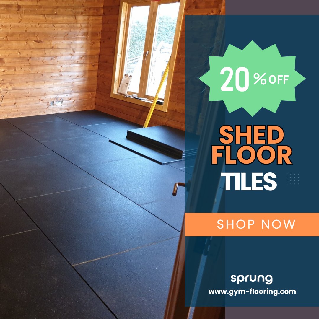 Grab amazing prices on our Shed Flooring tiles and refresh your space for Summer! #shedflooring #rubberflooring