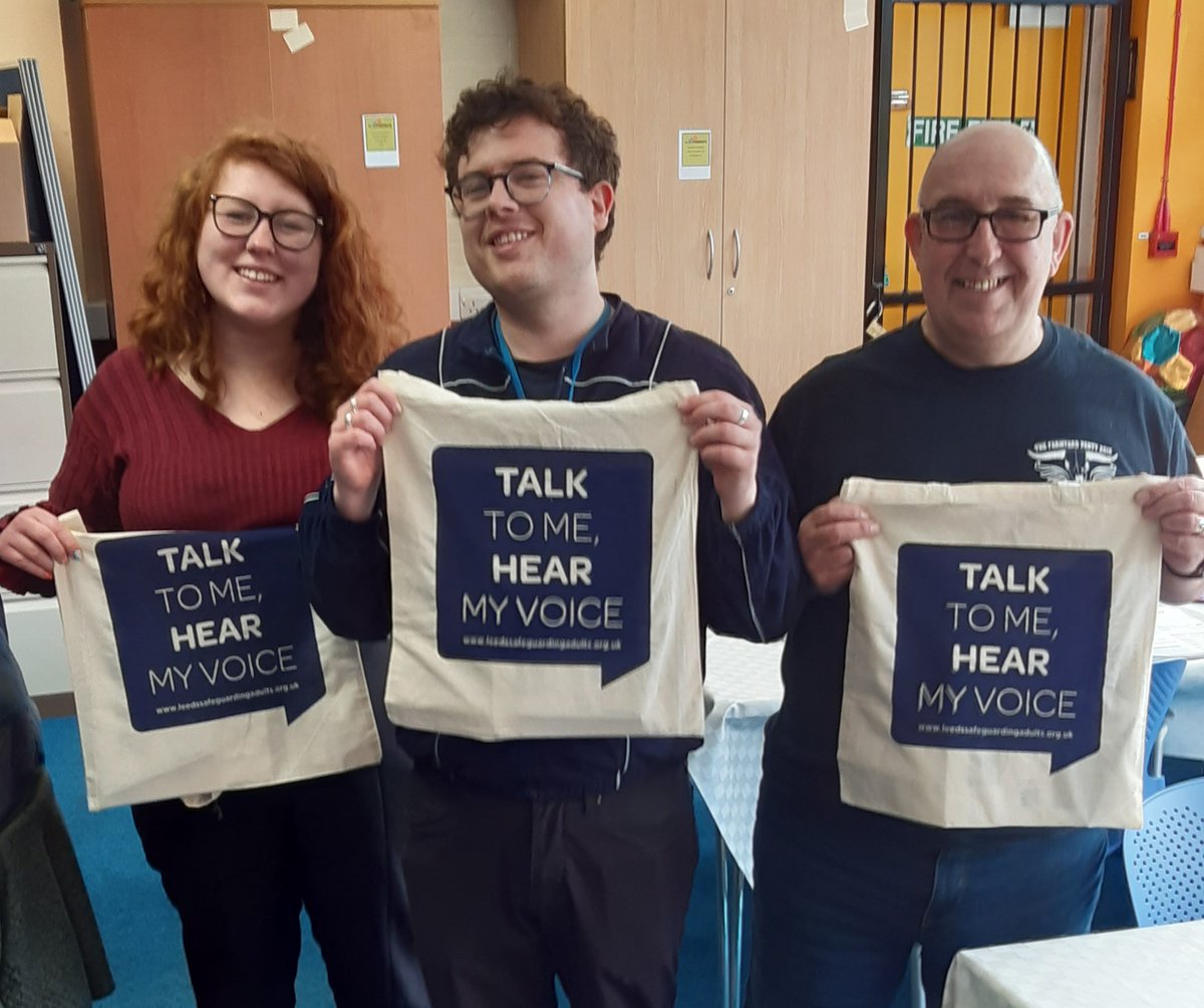 The fabulous team at @PeopleMatterLds invited us to their team meetings. We chatted about working together to raise awareness about abuse and how they can help us hear from people in Leeds.