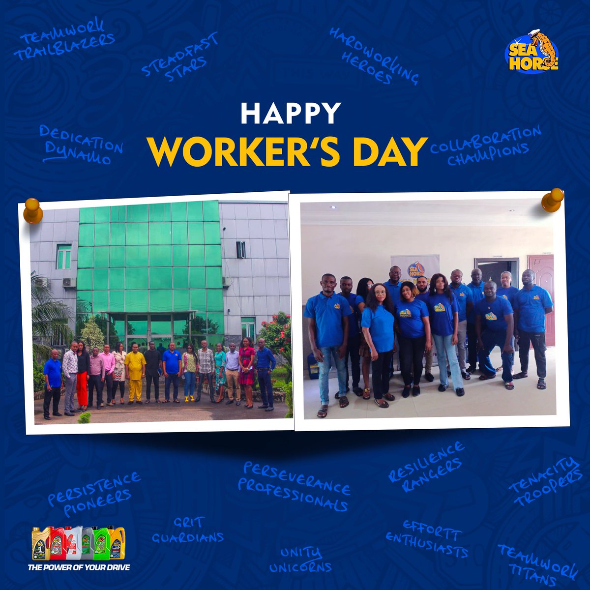 Happy Worker's Day! 
May your passion and talent continue to shine brightly. You are valued and make a difference. 

From all of us at Seahorse Lubricant Industries Ltd. 

#HappyWorkersDay #SeaHorseLubricants #ThePowerOfYourDrive