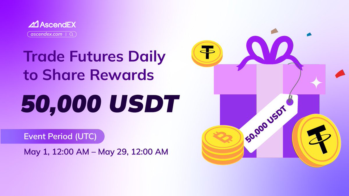 AscendEX_'s tweet image. 🎁50,000 USDT Airdrop! Trade Futures Daily to Share Rewards

⏰Event Period (UTC)👉May 1, 12:00 AM – May 29, 12:00 AM

👀Register here👉 ascendex.com/en/survey/6630…

📖For more details👉 ascendex.com/en/support/art…