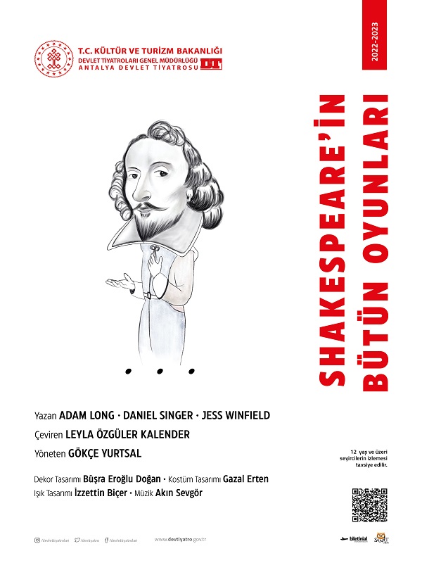 'ANTALYA DT' 'SHAKESPEARE’İN BÜTÜN OYUNLARI' ⏱️ 1-2-3-4 Mayıs 📍Antalya Haşim İşcan KM Küçük Salon Biletlere @sanatcepte uygulamamız ile biletinial.com/tr-tr/tiyatro/… ulaşabilirsiniz.