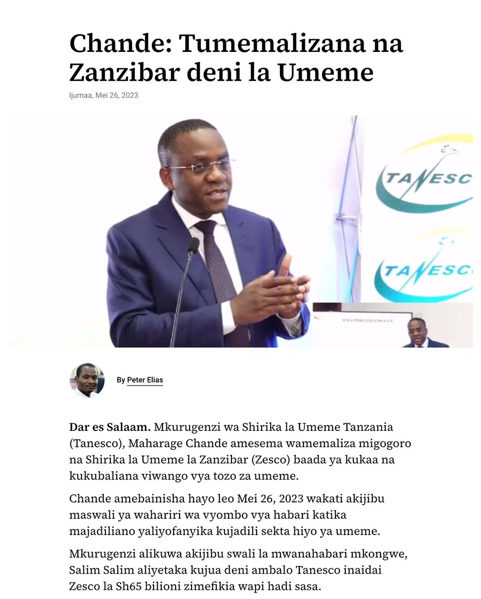 ‼️Muungano huu ni shida‼️
TANESCO inauzia umeme ZESCO
Lakini ZESCO ilikuwa hailipi na ilikuwa na deni la bilioni 121 wakati wa Magufuli hadi aliamuru wazimiwe umeme
Chini ya @SuluhuSamia deni limemalizwa kindugu
Vurugu tupu! #TutaelewanaTu 

How it started.       How it’s going