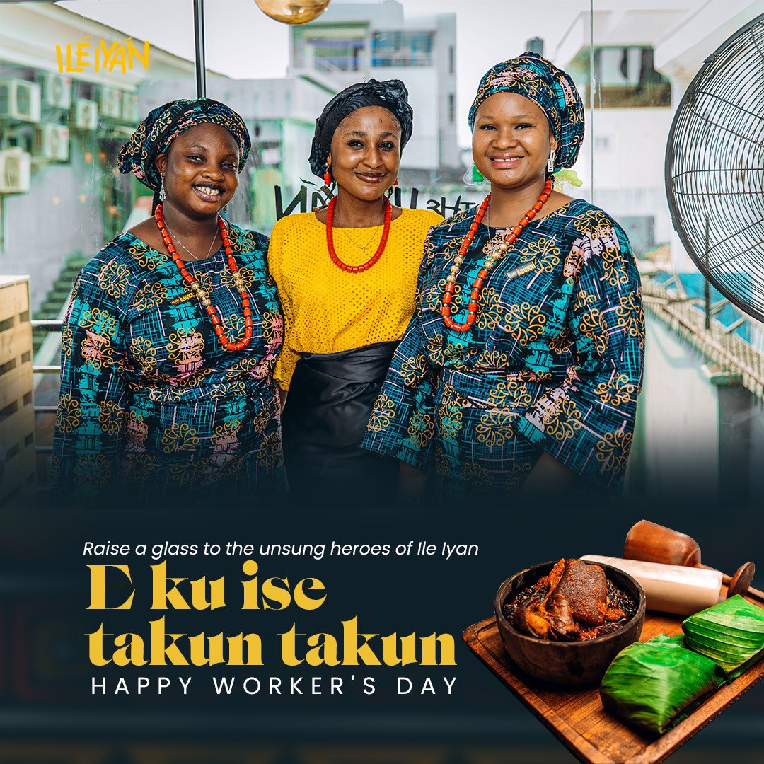 Happy workers day!!
Today, we recognize and celebrate our amazing Ile-iyan team. Cheers to the workforce 🥂

#workersday #workforce #ileiyan #happyworkersday #worker #exploreeverything
