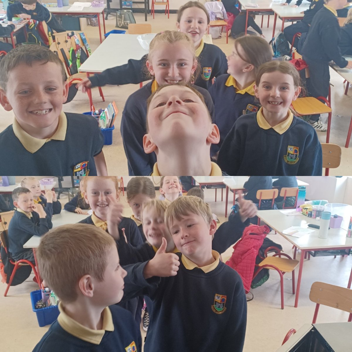 MsONeills4thStc's tweet photo. This week we were doing Solids, liquids &amp; Gases in Science and Procedural Writing in English. These were tied together yesterday by making Rice Crispy Buns!! @ConlethSt https://t.co/qfCU9k9rLr