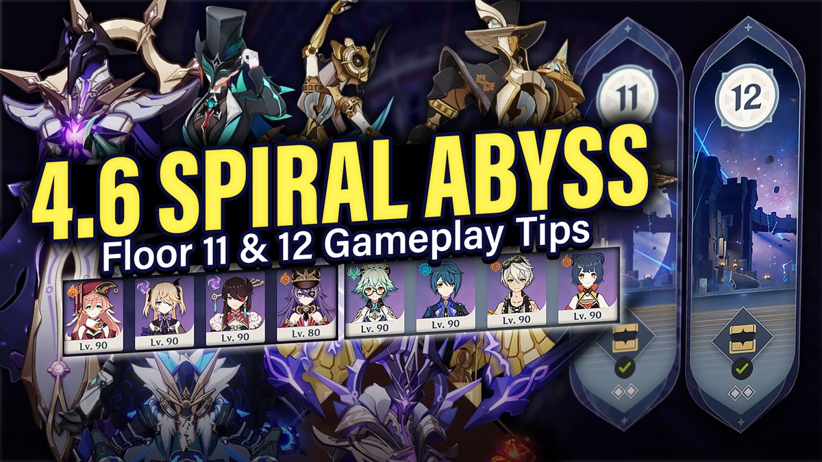 SevyPlays's tweet photo. IM OUT OF THE BASEMENT, THE 4.6 SPIRAL ABYSS GUIDE IS HERE! #GenshinImpact #SpiralAbyss 

Link ⬇️ https://t.co/bwOsLP6ZIR