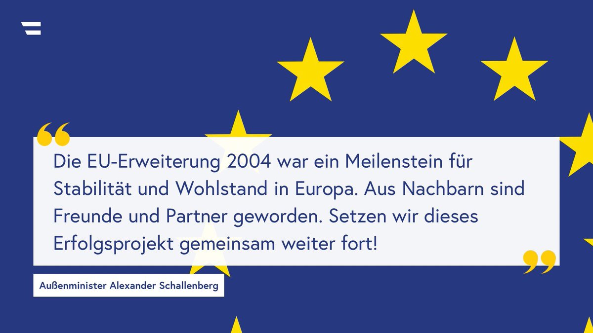 20 Jahre EU-Erweiterung, 20 Jahre Österreich im Herzen Europas 🇪🇺 bmeia.gv.at/ministerium/pr…