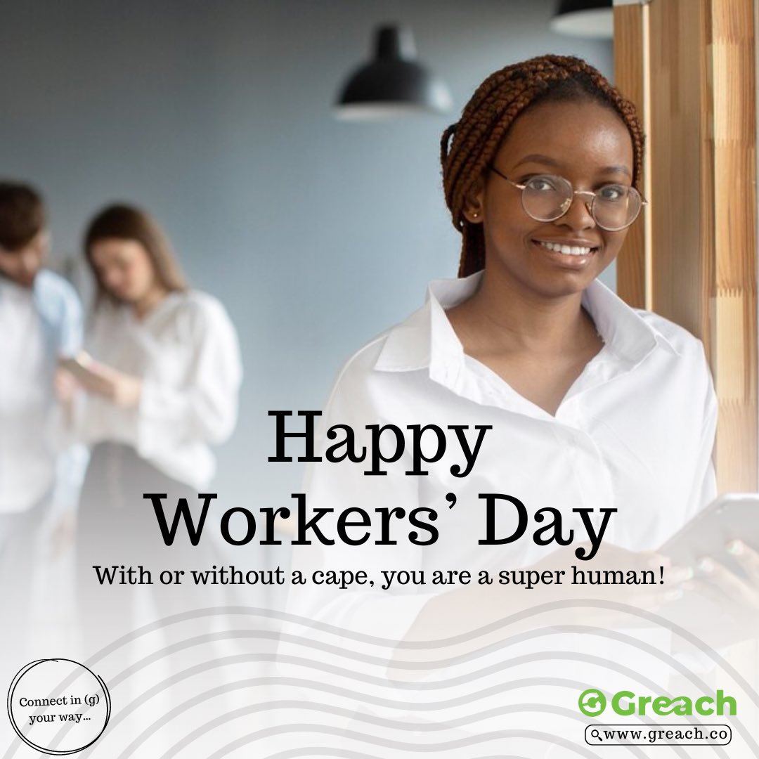 GreachRides's tweet photo. The world might be a big place but it isn’t complete without you.

Happy Workers Day!💚 https://t.co/wrZcXBG8DF