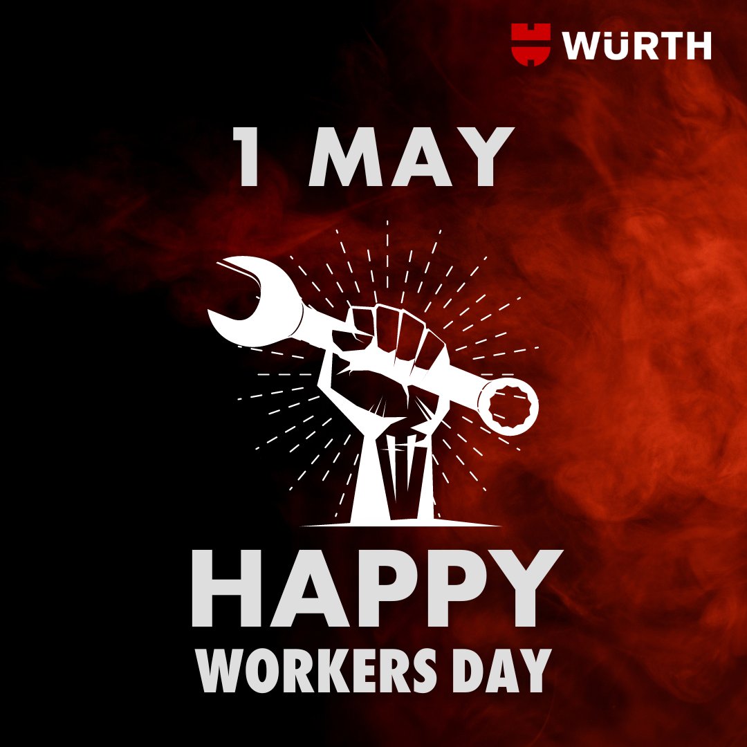 Wurth_SA's tweet photo. Happy Workers' Day, South Africa!

Today,we honor the dedication &amp; hard work of every individual contributing to our nation's progress.

Let's celebrate the achievements of the labour movement and continue striving for fair and just working conditions for all.

#wurth #workersday https://t.co/rCJAwZjxgv