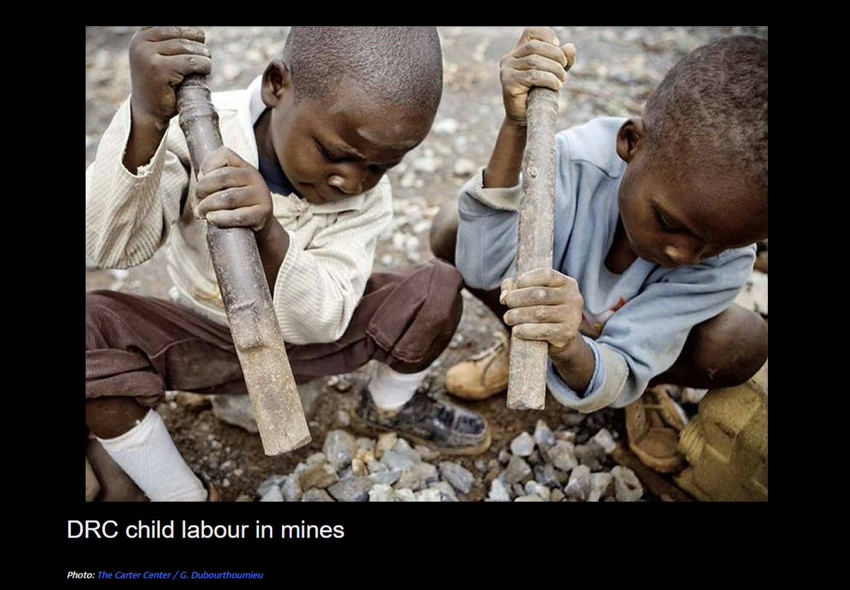 Cobalt is a key component of rechargeable lithium-ion batteries that power electronic devices, your computer, your #AI-driven smartphone, electric vehicles (EVs). Reports of dangerous working conditions & child labor in Congo's mines have sparked an outcry over what has been…