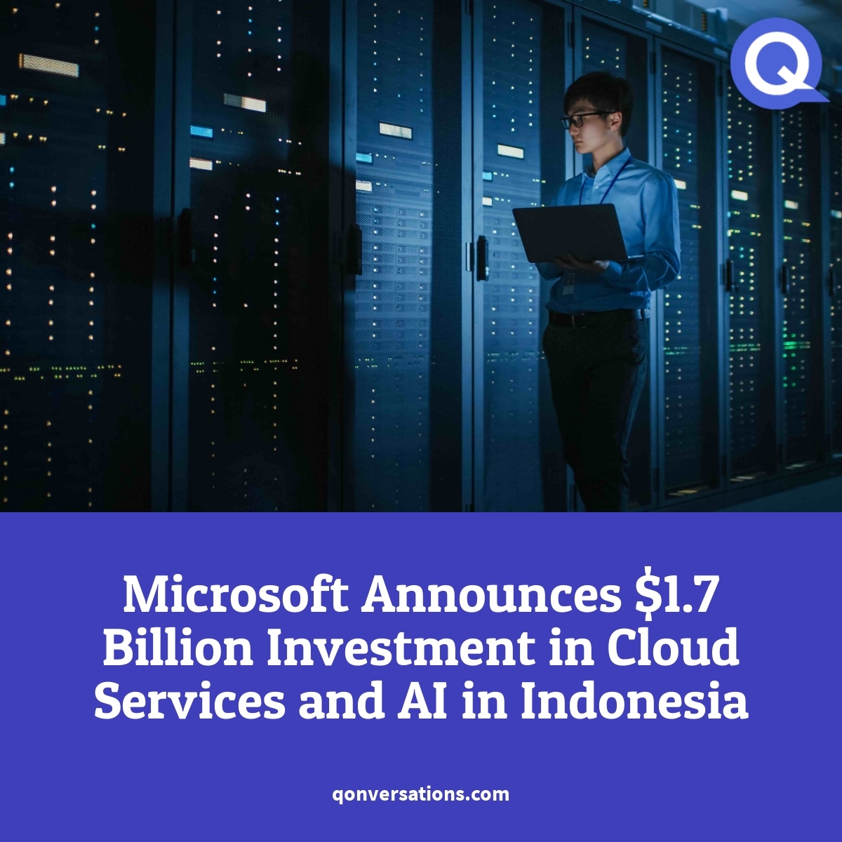 #Microsoft #AI #technews Microsoft CEO, Satya Nadella, announced an ambitious investment plan during his visit to #Indonesia. Find out more: qonversations.com/microsoft-anno…