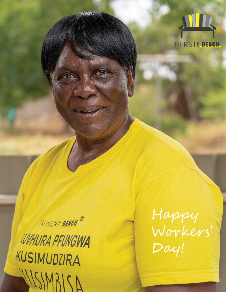 Happy Workers’ Day to you all! Today we appreciate our Friendship Bench Grandmothers, Grandfathers, Buddies and Staff for all the hard work they put in to have a Friendship Bench within walking distance for all. Prioritise self care today! #FriendshipBenchZimbabwe #WorkersDay