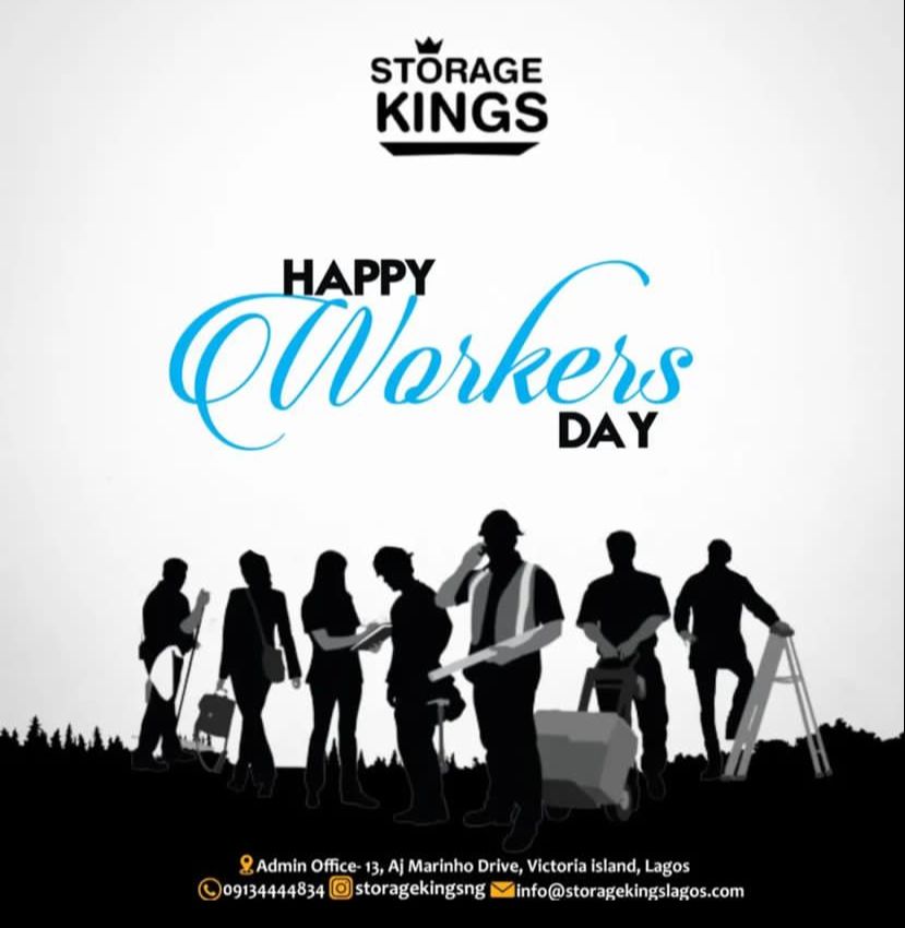 KingsLagos's tweet photo. Today, we celebrate you and the invaluable contributions you make to our company and our customers every single day. Thank you for your professionalism, your positive attitude, and your unwavering commitment to customer satisfaction. #Storagekings #Storage #Happyworkersday https://t.co/3HkuTZmcQp