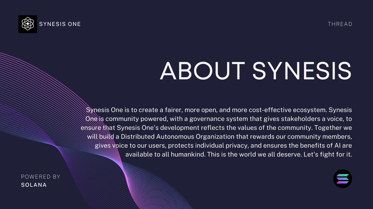 🧵

🟪ABOUT SYNESIS - WHAT IT IS?

Synesis One is a data crowdsourcing platform where anyone can earn $SNS by completing micro-tasks that train AI.

@SuperteamEarn @SuperteamIN @synesis_one