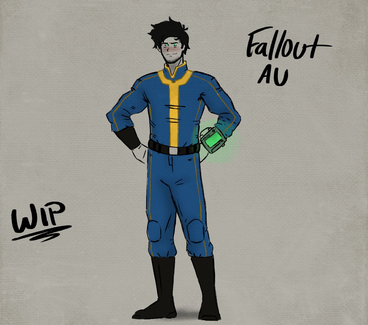 Also a big fan of Fallout 😶

Another version of Jim, I suppose (work in progress)

#Fallout 
#ocart