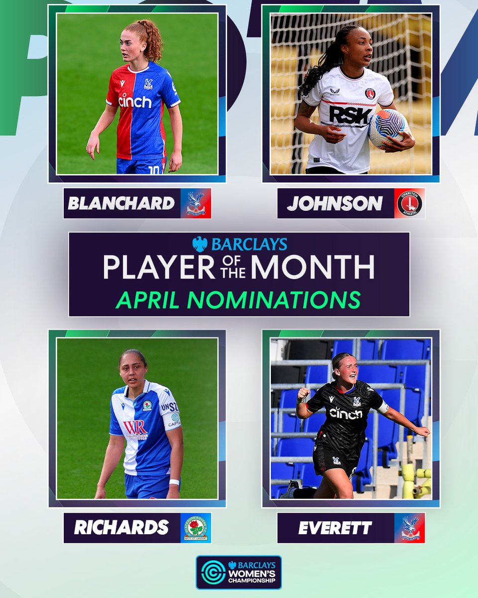 April had so many standout stars in the #BarclaysWC!

🌟 @annabelblanch10 
🌟 @melgjohnson 
🌟 @jadey_5 
🌟 @aimee_everett 

Vote for your Player of the Month: ngx.me/5Qg3mUI?channe…