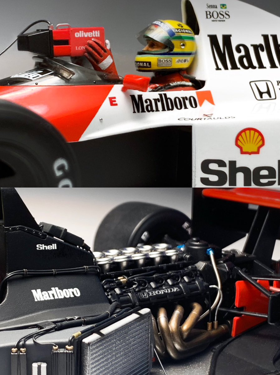 #Senna30 #SennaSempre #Senna
タミヤ1/20 マクラーレンホンダMP4/5B
1990年、セナ2度目のワールドチャンピオン獲得マシン。セナ・プロストの確執は泥沼に。空力マシンの台頭。