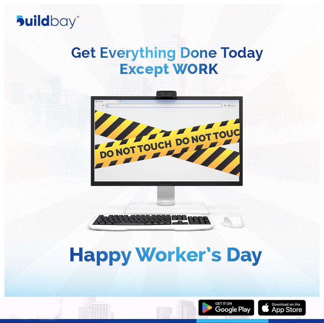 Here’s to all the amazing workers out there who make things happen👨🏽‍💼 🧑🏽‍💼.

Remember to take a step back today and get premium rest because you deserve it 😉 😉 .

Happy Worker’s Day 💙 💙 

#buildbay
#workersday2024 
#Workers 
#WorkersDay