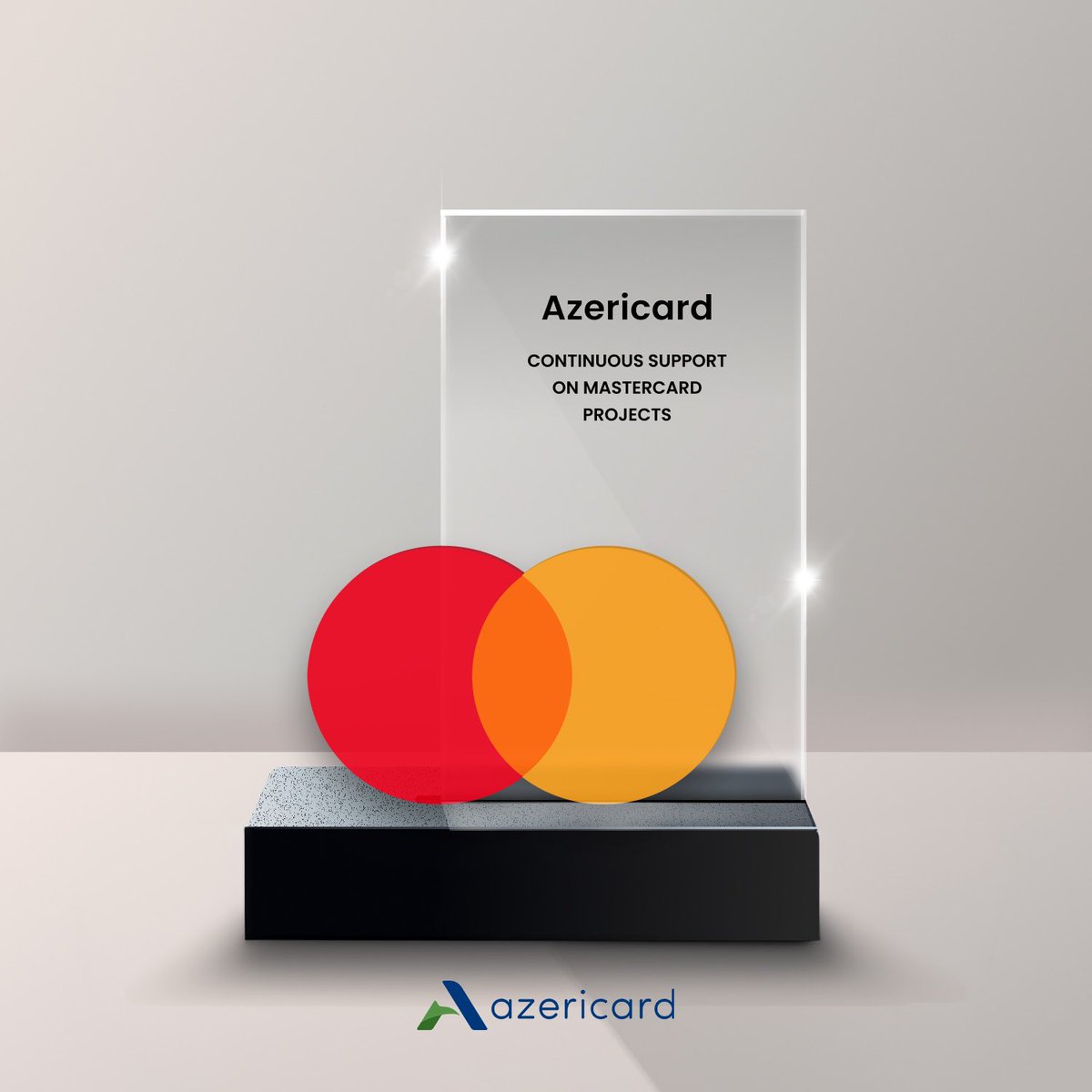 AzeriCard's tweet photo. “Azərikard” MMC-nin mükafatları sırasına daha biri əlavə olunub.

“Mastercard Day” adlı baş tutan tədbirdə “Azərikard” MMC “Mastercard layihəsində davamlı dəstək” nominasiyası üzrə mükafata layiq görülüb.

#Azericard #Mastercard #Mastercardday https://t.co/X8txHJN2AV
