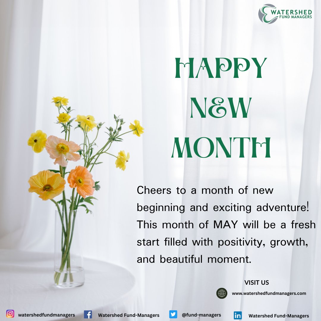 Welcome to the Month of May!

#may #newmonth #wednesday #funds #fundmanagers #fundmanagement #watershedfundmanagers #finance #economy #financeandeconomy #invest #investments #investment