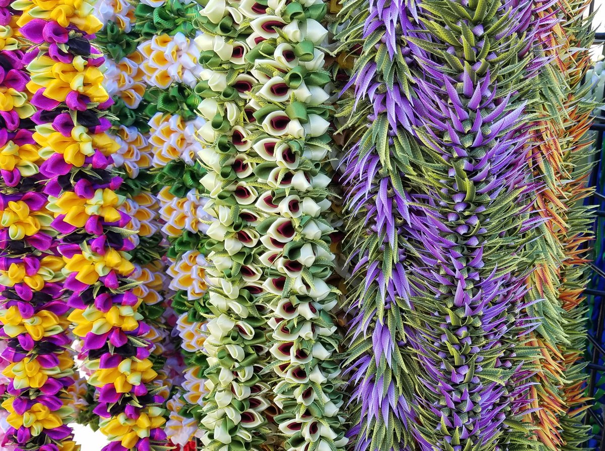 May 1st #orchids of the day: May Day is Lei Day in Hawaii. Here are some lei made of orchids with other flowers.