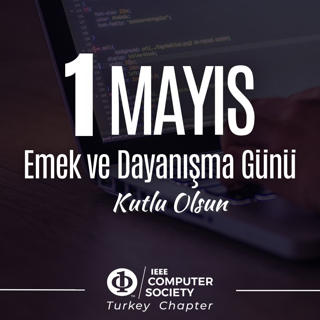 1 Mayıs Emek ve Dayanışma Günü kutlu olsun!

EN: 
Happy 1 May Labor and Solidarity Day! 

#ieee #ieeetr #ieeecs #computersociety #computersocietyturkey #internationalworkersday #mayfirst #birmayıs #emekvedayanışmgünü