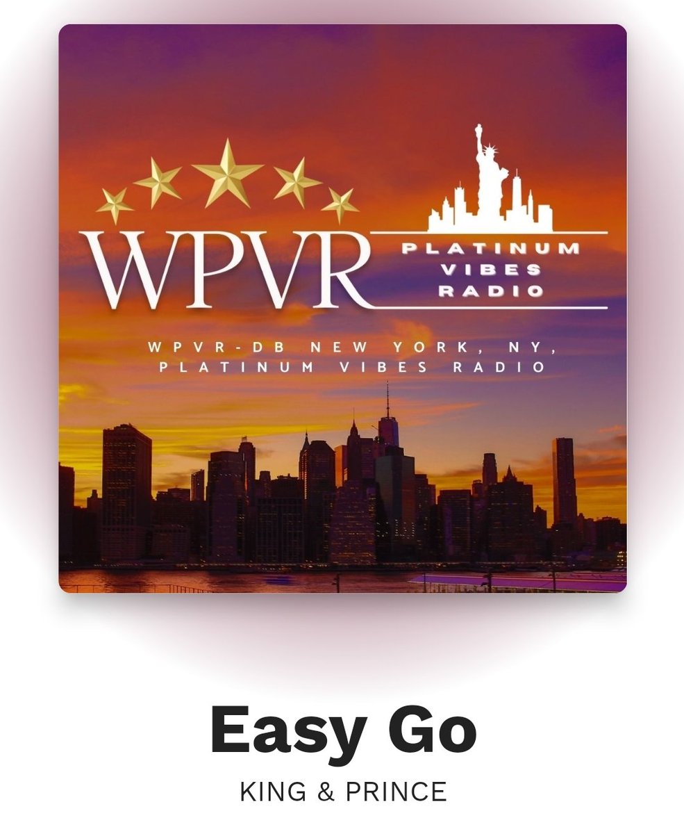 Hi! @platinumvibes8

Thank you for playing
'#EasyGo' by #KingandPrince 👑

I'd love to hear this stylish song again!
With thanks from Japan𓂃 𓈒𓏸໒꒱

#wpvr #wpvrrequests
@kp_official0523 ❤🖤💛💜🩵
#KingandPrincetotheworld 🌍