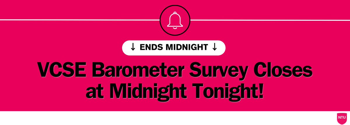 Hurry! #VCSE Barometer Survey ends soon! Take a few minutes today to add your voice & help us paint the very latest picture of #volunteering & #costofliving trends bit.ly/3xwVG4C Plus, report & dashboard turned around fast to give you great data for boards & bids!