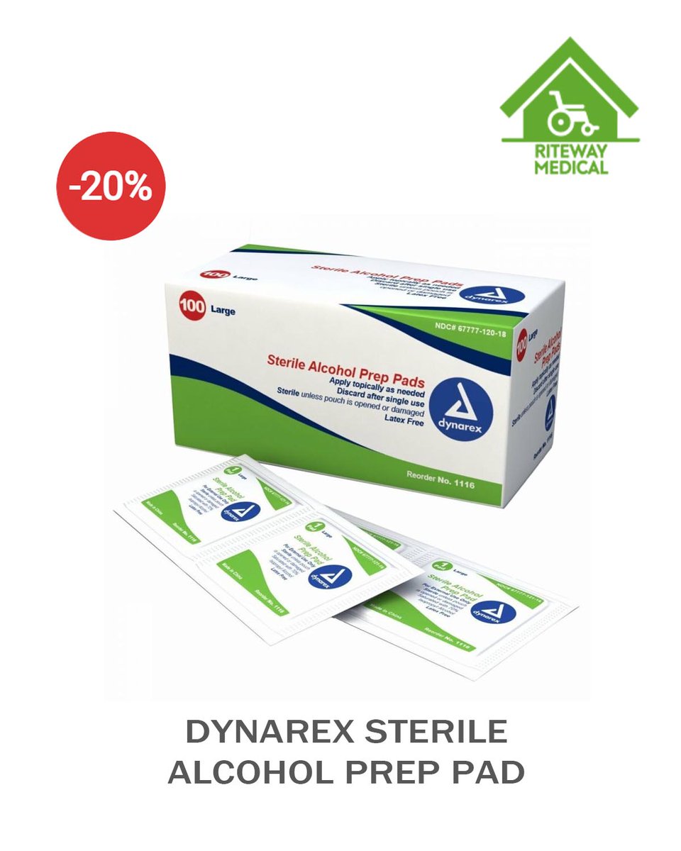 Ensure your safety when administering injections by using Dynarex Sterile Alcohol Prep Pads. These pads, composed of 70% isopropyl alcohol, are a crucial product for diabetic care. #diabeticcare #diabeticsupplies #AlcoholPrepPads #alcoholpads #UltiCare Call now 813-374-8880