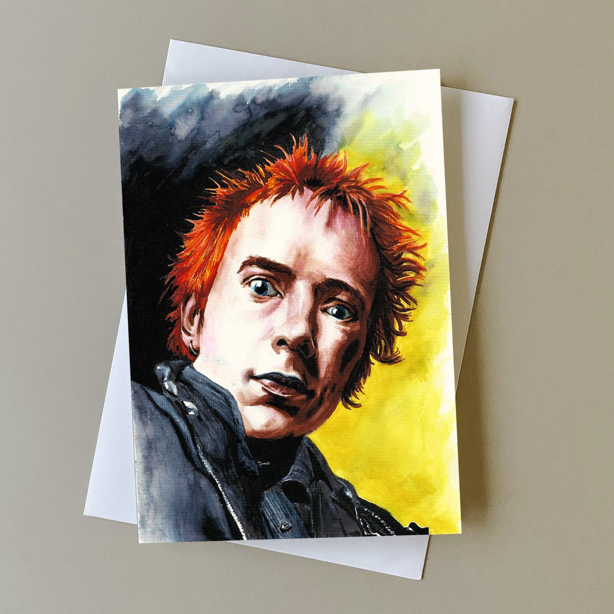 Johnny Rotten greeting card, Sex Pistols card, punk rock birthday card, Gift for punk fan, personalised card, John Lydon, Public Image Ltd tuppu.net/43032988 #Artwork #GreetingCards #GiftIdeas #JohnnyRotten