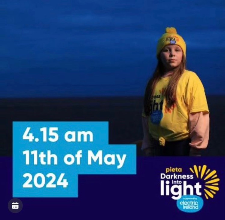 Students - join us in taking part in @darknessintolightbalbriggan Meet at Bath Road at 4.15 on May 11th. Register with the Balbriggan group tagged above. #Teamddletb @ddletb #darknessintolight2024💛