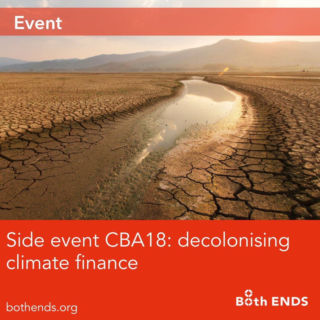 What does it means to ‘decolonise’ (climate) finance, and how can funding be made more accessible to support and strengthen locally-led initiatives? We aim to set the scene for the #CBA18 Conference on the first day by co-hosting a side-event: bothends.org/en/Whats-new/E…