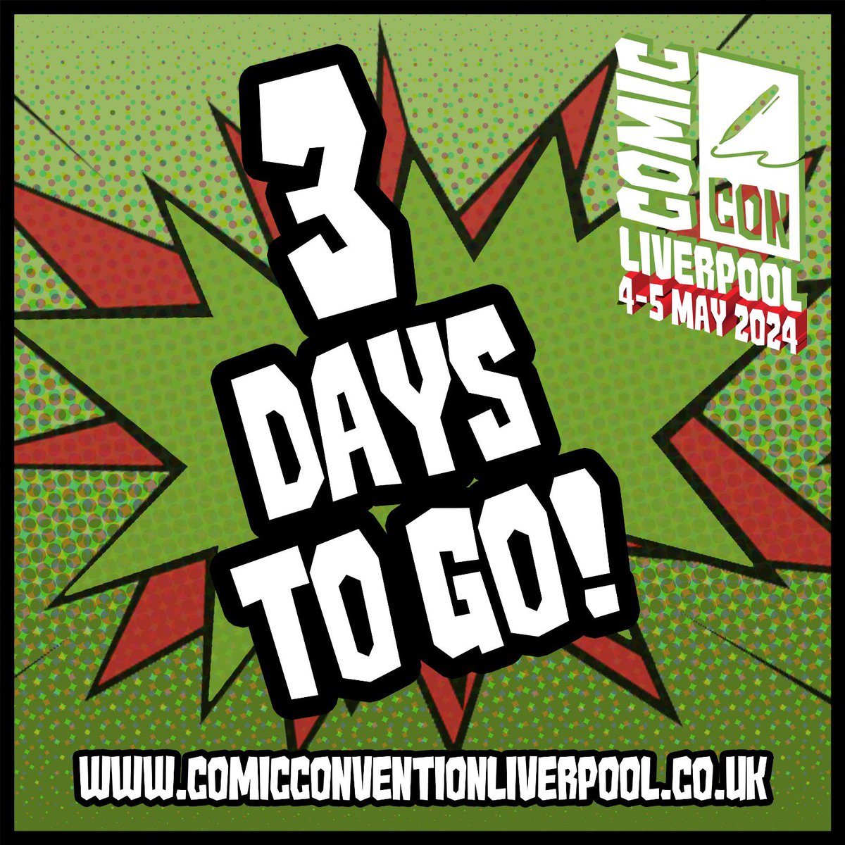 3 days to go! 🚨 TICKETS SELLING FAST!! 🚨 Secure yours now at comicconventionliverpool.co.uk