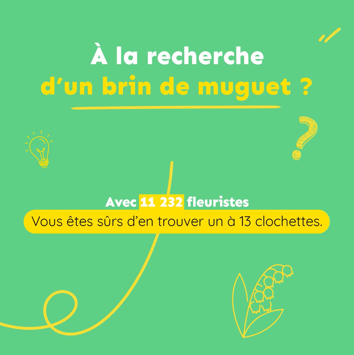 Offrez le brin de #muguet qui portera chance en trouvant le #fleuriste 💐 qu’il vous faut sur #PagesJaunes 👉 tinyurl.com/24tprha5