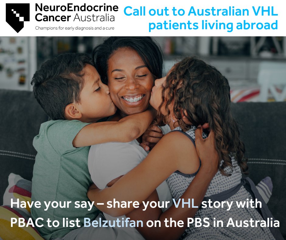 👏Let’s support @NECancerAus (NECA) in their efforts to support patients with Von Hippel-Lindau (VHL)! NECA asks all Australians with #VHL across the globe to share their story. ☑️Find out more here: incalliance.org/neca-vhl-patie… #LetsTalkAboutNETs #EndoTwitter