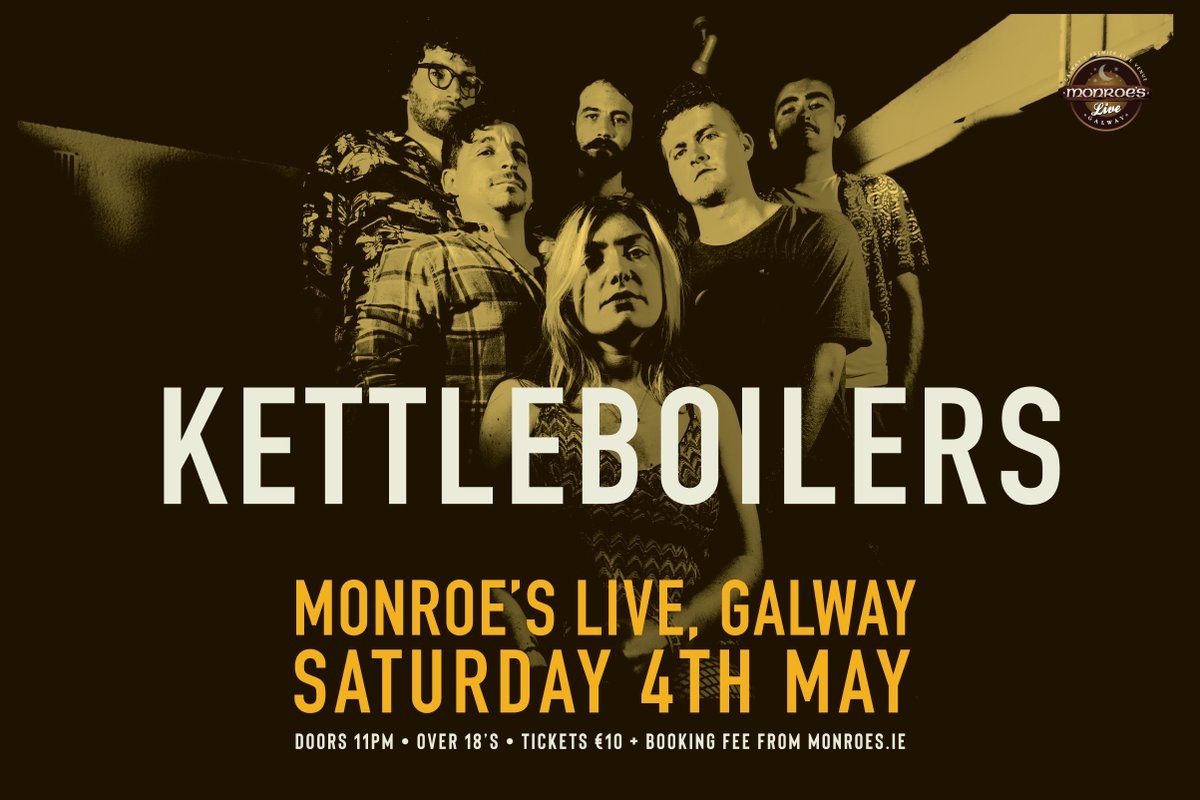 This Bank Holiday weekend, Isn't It Midnight at Monroe's Live features the fantastic Kettleboilers for a night of high energy trad and folk rock!! Doors from 11pm and also includes DJ Corey Hadley! 🎟️ 👉 bit.ly/4dddPoy 🗓️ Sat 4 May 🚪 11pm