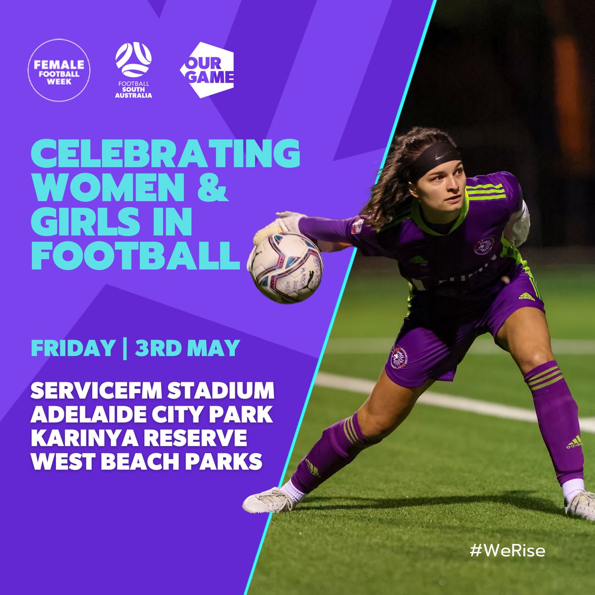 It's Game Day for our #GoSunnySolarWNPLSA! Head out to a game and support Women's Football. What's On ➡️ bit.ly/4bieWBH #FemaleFootballWeek #WeRise
