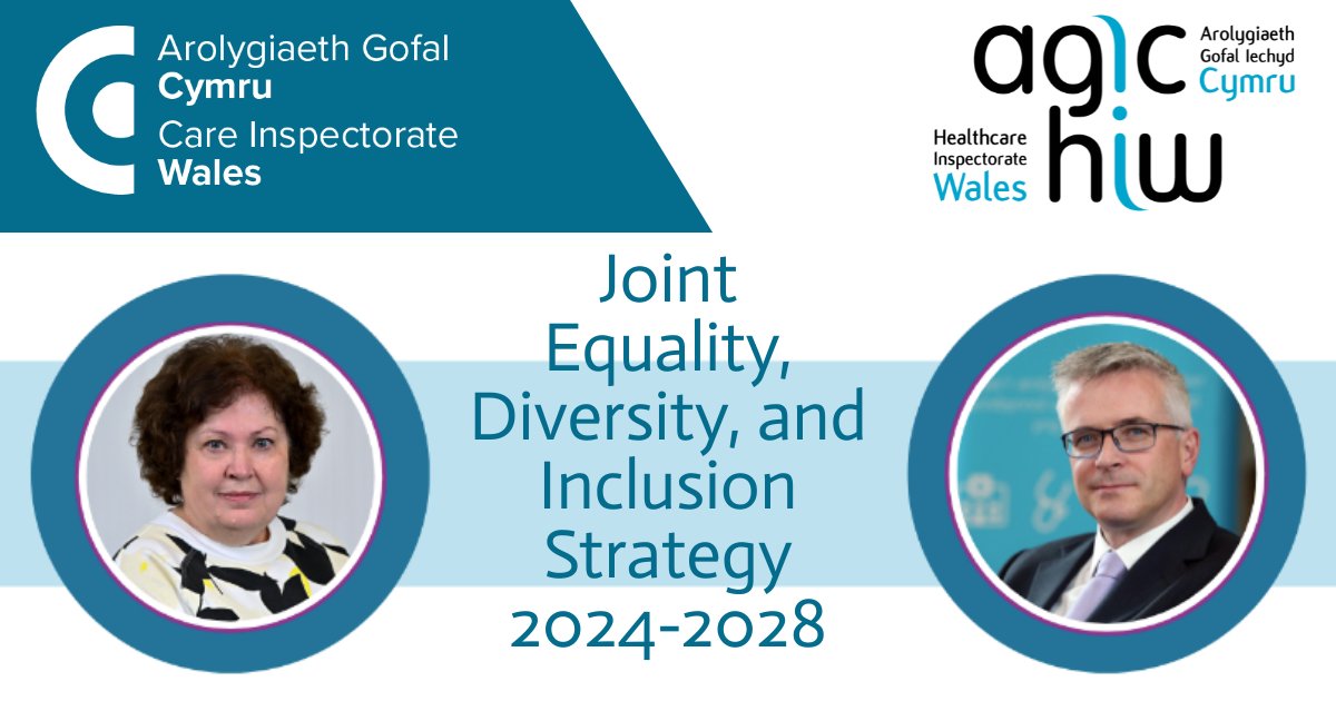 🤝 Together with @HIW_Wales we have published a joint strategy focusing on equality, diversity, and inclusion (EDI). This is available on our website here 👇 careinspectorate.wales/240501-joint-e…