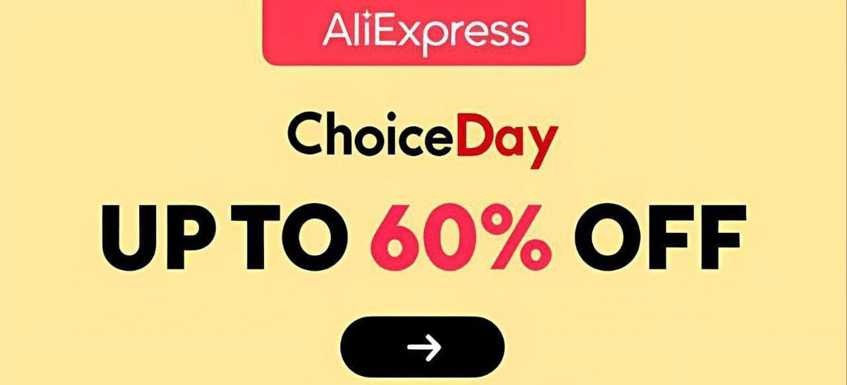 💥💥📌 هام: بداية تخفيضات choice day الكبرى 🎉 ▪️رابط الصفحة s.click.aliexpress.com/e/_Dk3Jgzv ▪️منتجات Choice s.click.aliexpress.com/e/_DlGeNgj ▪️أفضل التخفيضات s.click.aliexpress.com/e/_DcIWQYn ▪️أفضل الماركات s.click.aliexpress.com/e/_DETOKmL ▪️الأكثر مبيعا s.click.aliexpress.com/e/_DFUlRp5