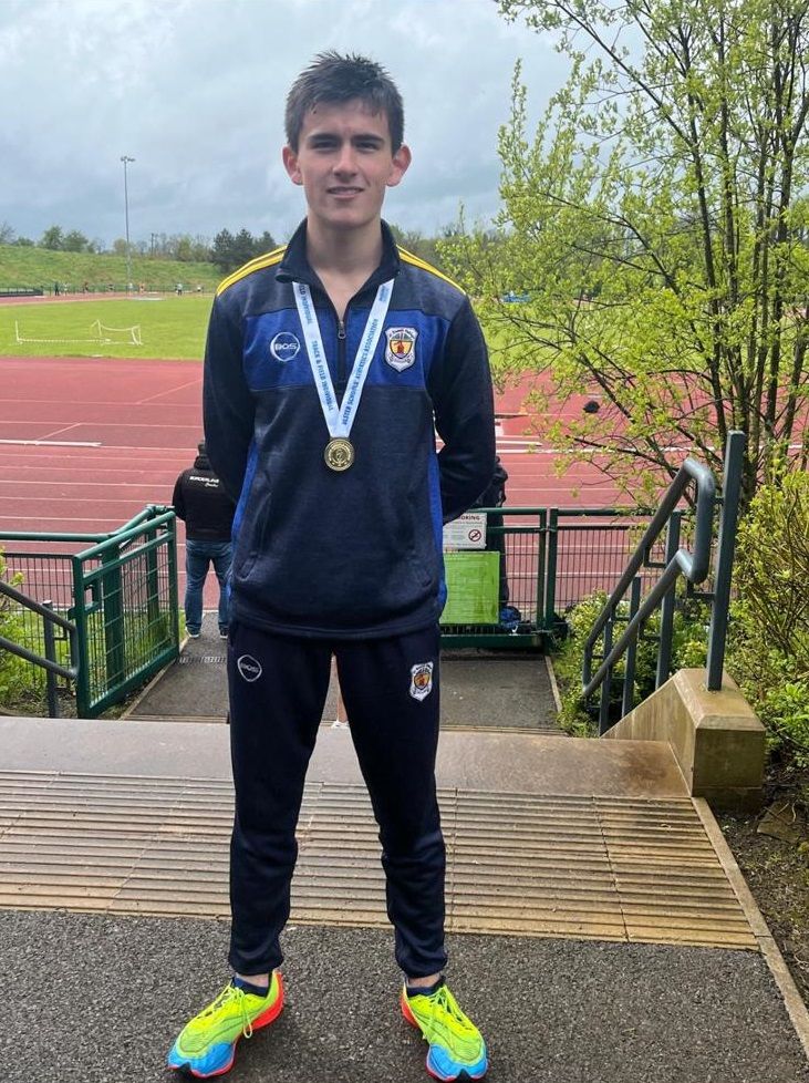 🎉 Congratulations🎉  to 2nd year student Mark Kearns. Mark qualified in 1st place🥇  for the Ulster finals yesterday in the intermediate boys 1500m. #WellDone #ExcellenceInEducation