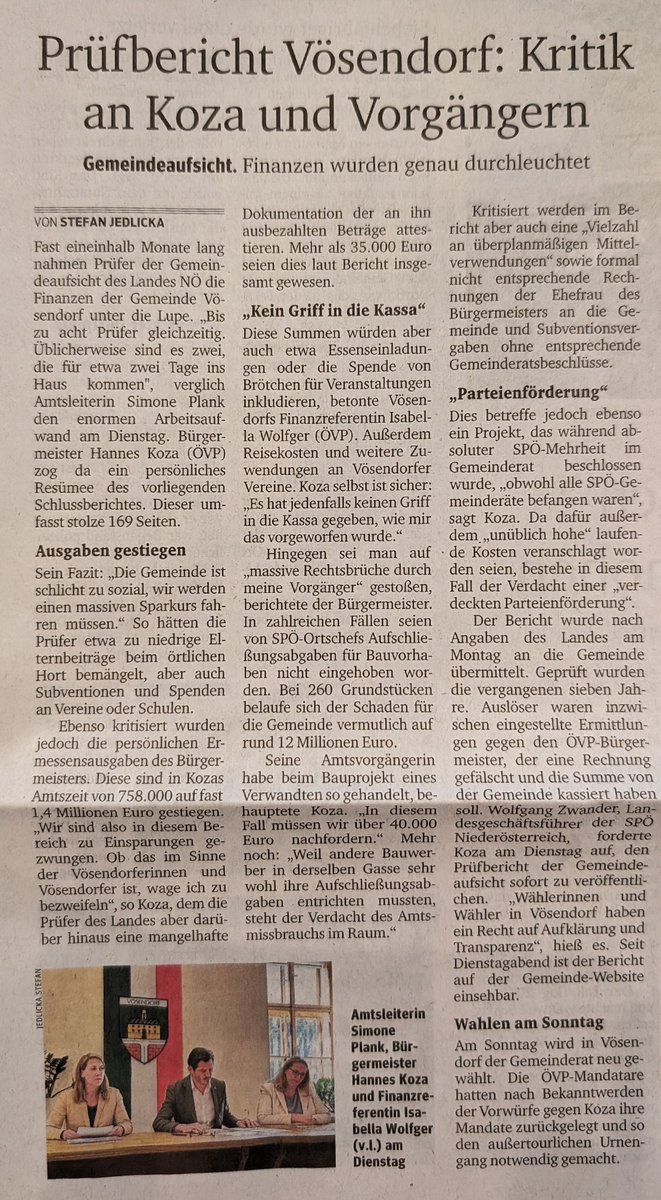 Im @KURIERat bekommt man den ganzen Koza-Skandal von Koza selbst eingeordnet. Es wird weniger drüber berichtet, was ist, sondern, was Koza zu allem sagt, samt ganz viel „aber die SPÖ!“. Es ist eine sehr typische Herangehensweise des Kurier, wenn ÖVPler Blödsinn gebaut haben.