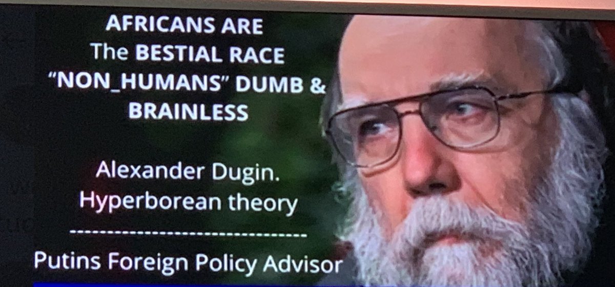 A message to all those Africans supporting Putin and RuSSia.

This is a quote by Alexander Dugin.
Putins Foreign Policy Advisor.

Do give feedback on this. Still a supporter?