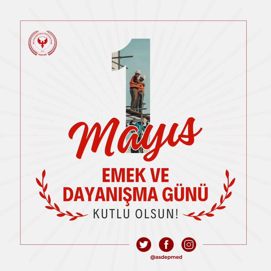 ASDEP Ailesinin 1 Mayıs Emek ve Dayanışma Günü Kutlu Olsun 🥁🛠️ #asdepmed #aile #asdep #1mayıs #1mayısişçibayramı #1MAYIS #1mayisemekvedayanismagunu