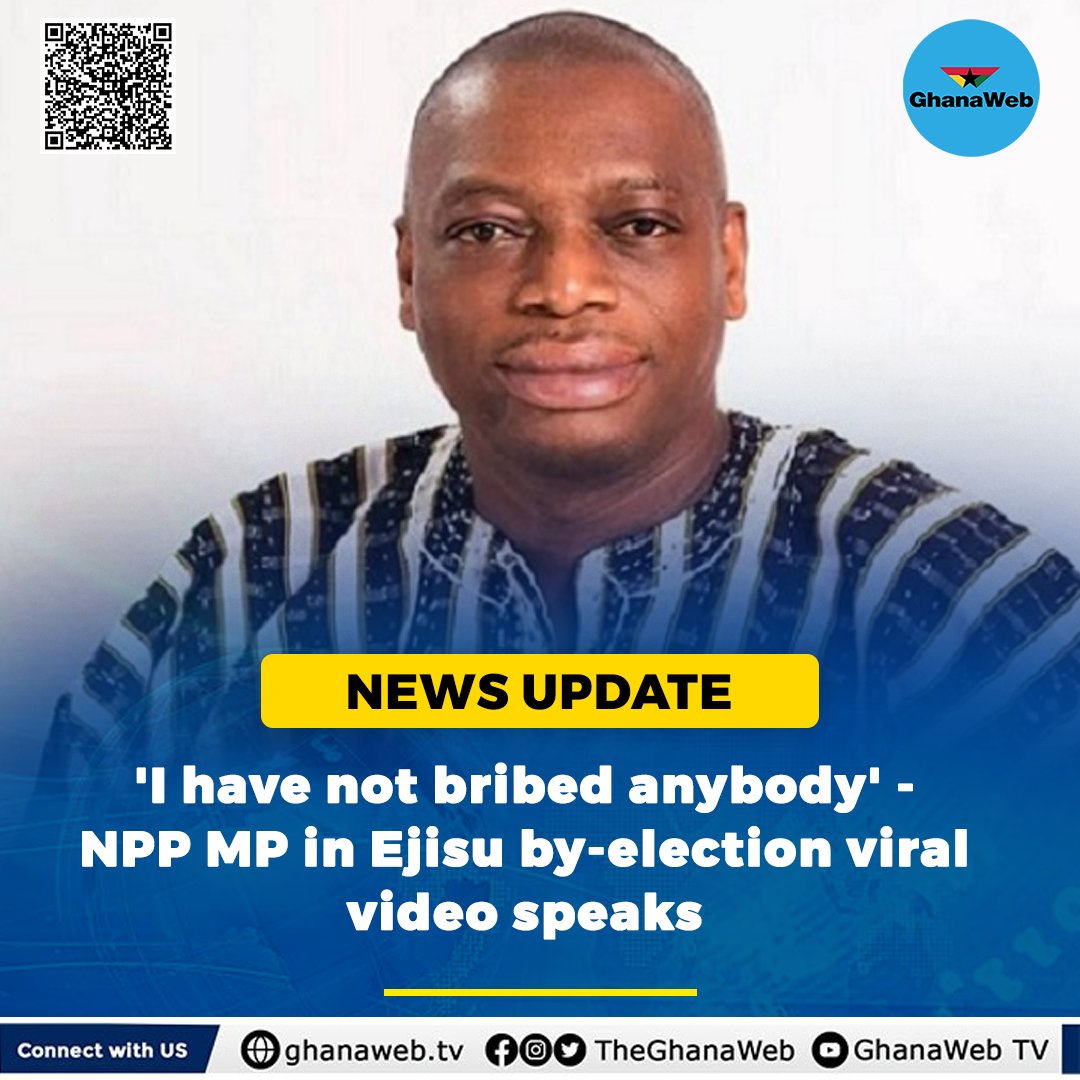 'I have not bribed anybody' - NPP MP in Ejisu by-election viral video speaks. Click to read >>>> ghanaweb.com/GhanaHomePage/…
