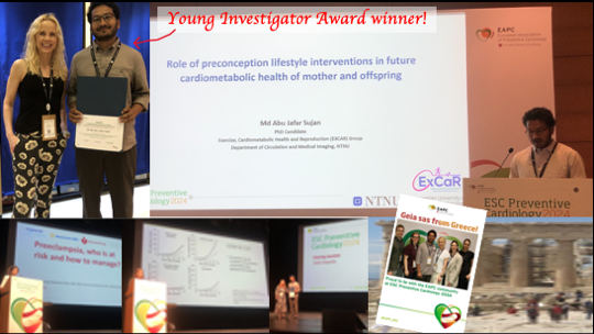 The #ESCPrev2024 in Athens is a wrap. We are especially pleased with our Ph.D. student Md Abu Jafar Sujan winning the Young Investigator Award and for the organisers putting a session about cardiovascular risks relating to adverse pregnancy outcomes on the agenda.
#EAPC_ESC #CVD