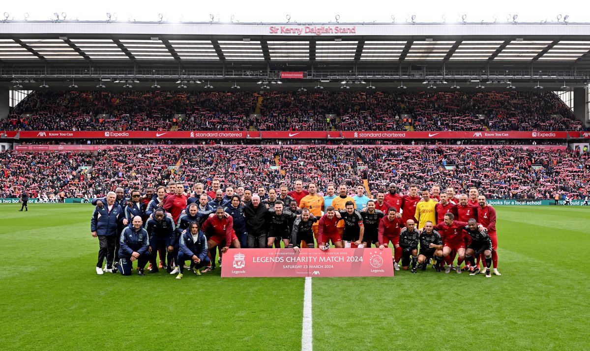 Thanks to you Reds, we raised close to £1.2million from our LFC Legends charity fundraiser back in March🔴✨ This is the highest amount we have ever raised from a single Legends match! The majority of funds raised will go towards our education initiatives, helping to keep more