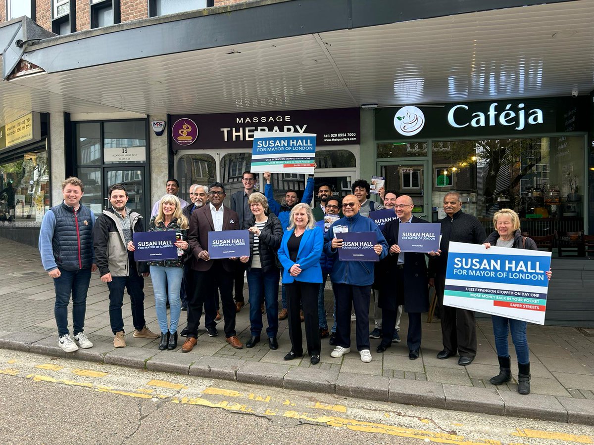 #TeamHarrow out in Stanmore this morning. Lots of support for Susan Hall for Mayor of London! Just 1️⃣ more day! 🗳 #GetKhanOut #SusanHall4Mayor