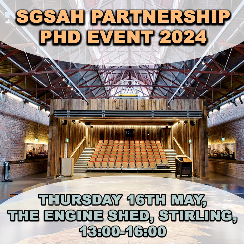 📢 Calling all Partnership PhDs in Arts & Humanities 📢 🗓 16th May, 13:00 - 16:00 📍 The Engine Shed, Stirling Join us for an afternoon exploring the experiences, goals and challenges associated with collaborative Partnership PhDs!📚 Register 👇 🔗 eventbrite.com/e/sgsah-partne…